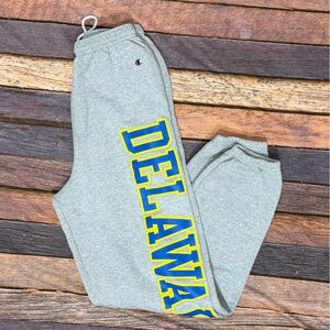 Delaware Blue Hens NCAA College Champion Gray Jogger Sweatpants Gym Sports